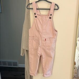 Pink Levi’s Overalls with Button Details